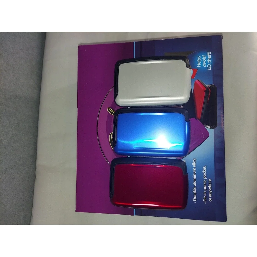 Case of 24 Aluminum Swivel‎ Scan Safe Credit Card Case Holder Anti RFID Scanning